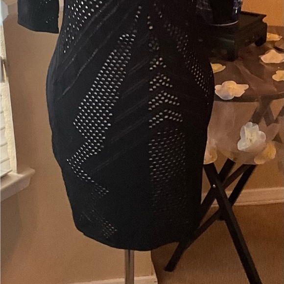 Elegant Black Knit Dress NWOT - Picture 4 of 5